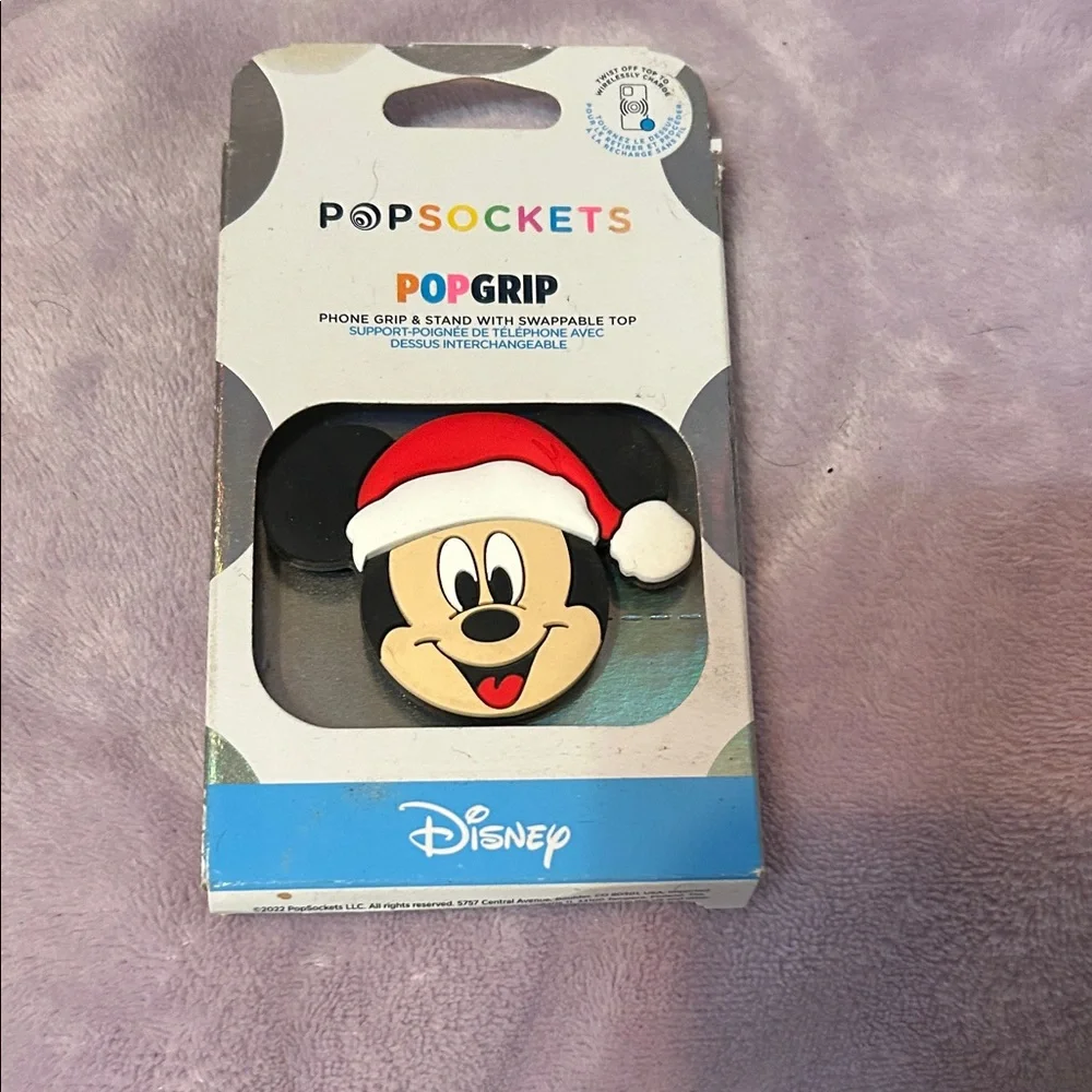 Disney PopGrip with Mickey Mouse in Santa Hat
